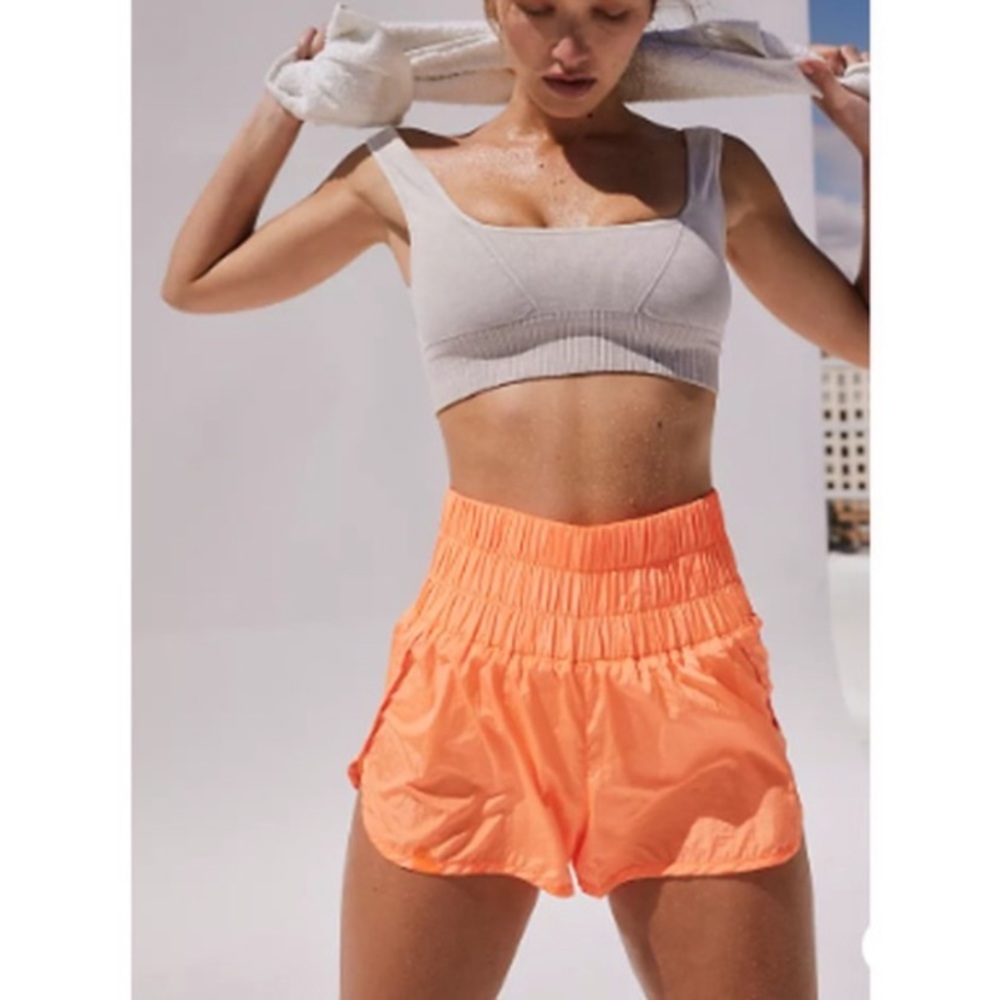 Free People Movement The Way Home Coral Athletic Shorts